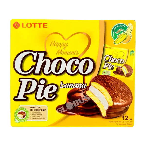 Печенье Lotte Choco pie Banana 12шт 336г