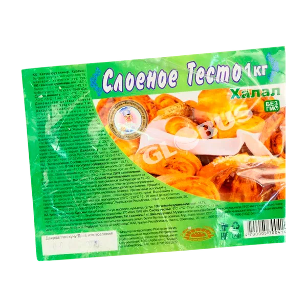 Тесто КХЗ бездрожжевое слоеное 1кг