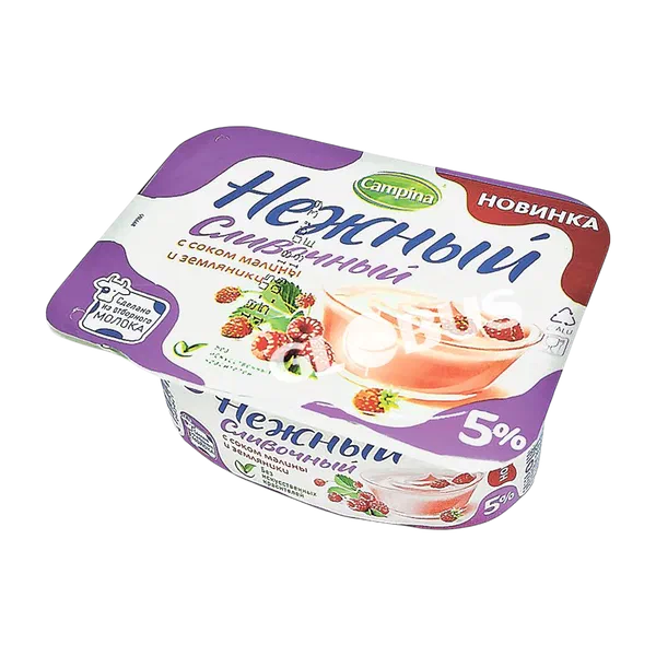 Йогурт Campina Нежный малина/земляника 5% 110г
