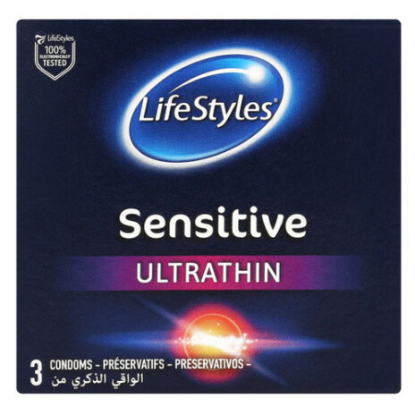 Lifestyles Sensitive Ultra Thin Condoms 3's