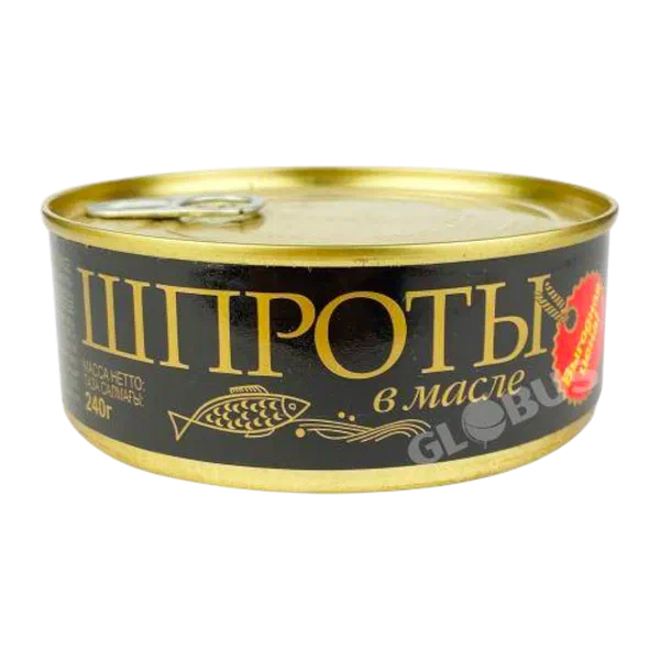 Шпроты Штурвал в масле /ключ/ 240г ж/б Россия 24