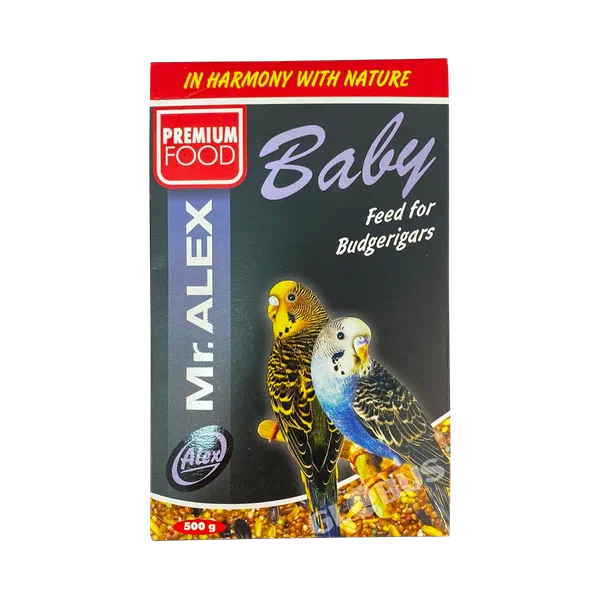 Корм д/попугаев Mr. ALEX бэби д/волнист. попугаев 500г