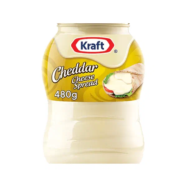 KRAFT LOW FAT PROCESSED CHEDDAR CHEESE SPREAD 480G