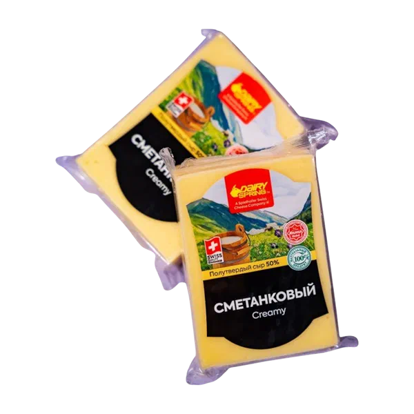 Сыр Dairy Spring Сметанковый 50% вес в/у
