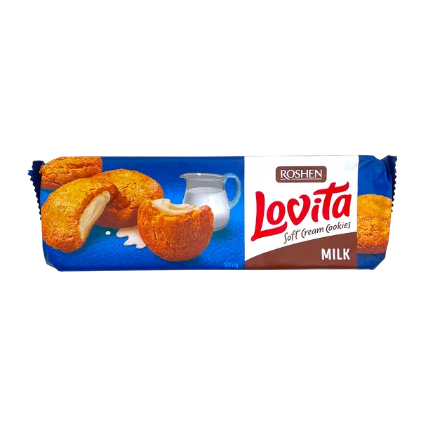 Печенье Roshen Lovita Soft cream cookies milk сдобн. 127г