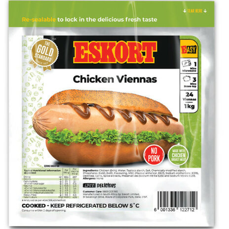 Eskort Chicken Vienna 125g