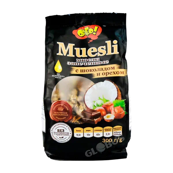 Мюсли Ого! запечен шок/орех 300г