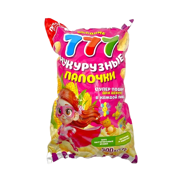 777 жүгөрү таякчалары оюнчук менен 300г
