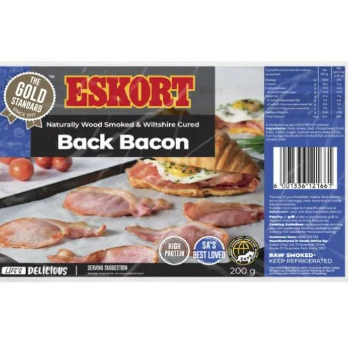 Eskort Wood Smoked Back Bacon 200g
