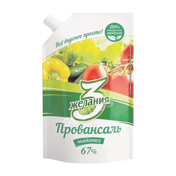 Майонез 3 желания Провансаль 67% 380г