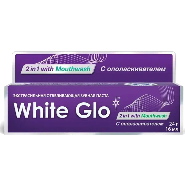 Whait Glo отбелив ополаск д/пол рта 2в1 24г тиш пастасы