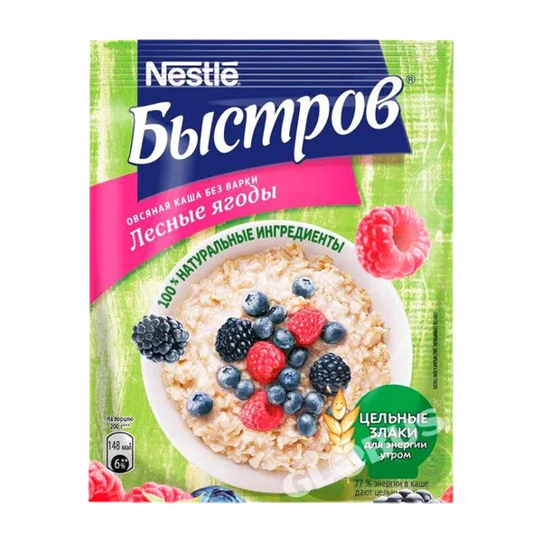Каша Быстров овсян с лесн.ягодами 40г