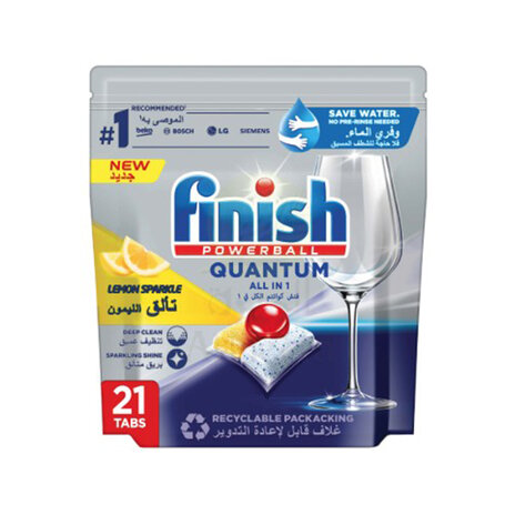 Finish Quantum All In 1Lemon Sparkle 21Tabs