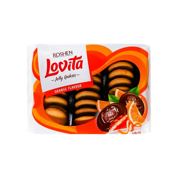 Печенье Roshen Lovita Jelly cookies сдобн апельсин 420г
