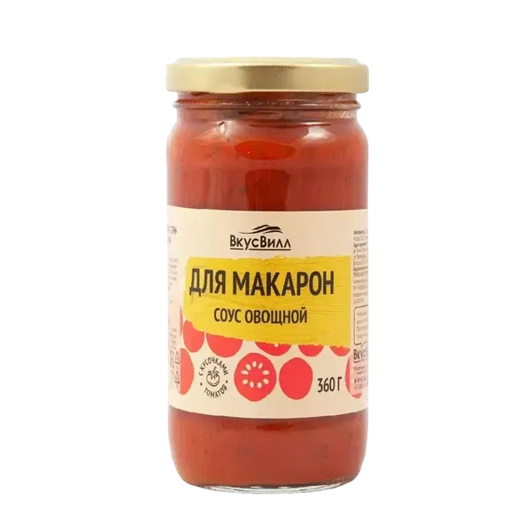 Соус Вкусвилл для макарон 360г ст/б