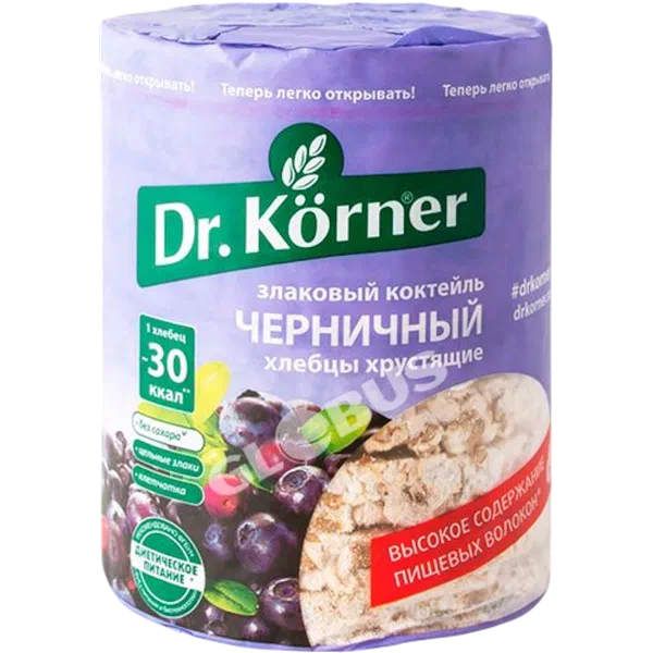 Хлебцы Dr.Korner злак коктейль черничн 100г Россия 12