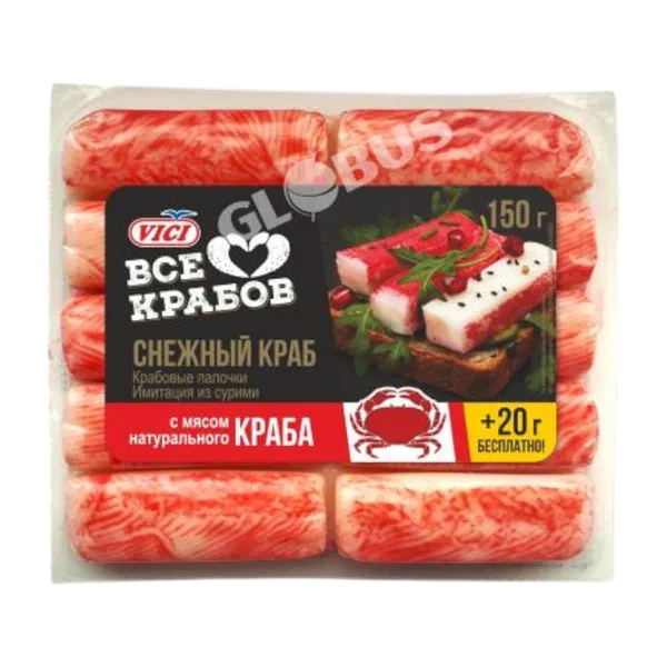 Крабовые палочки Снежный краб 150г+20г