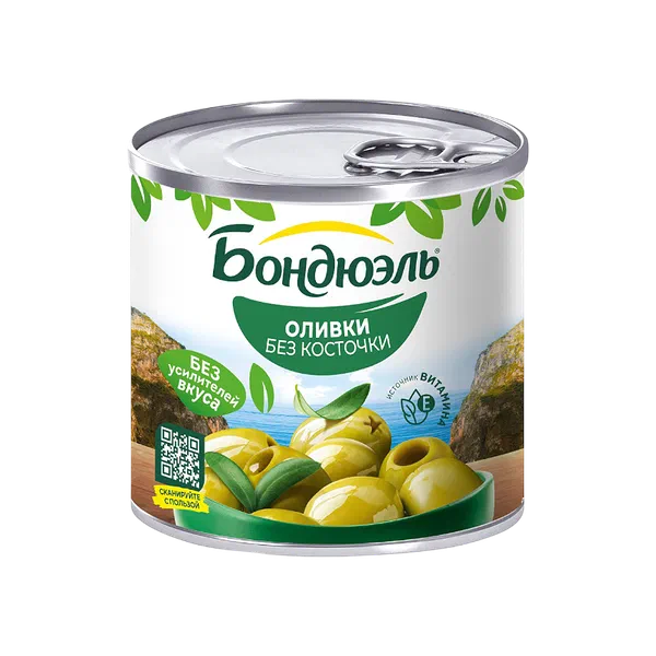 Оливки Bonduelle зел. конс. б/к 212мл ж/б