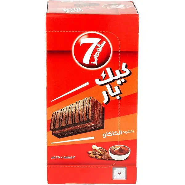 7DAYS CAKE BAR W/COCOA 25GM - COCOA CREAM FILLED CAKE BAR