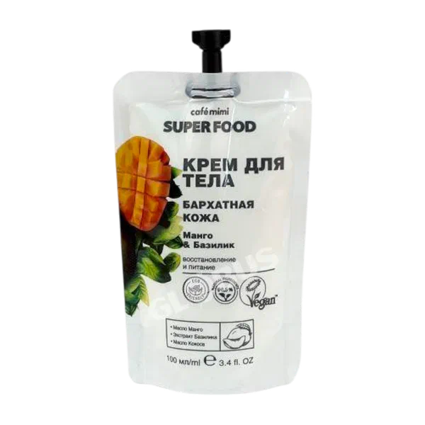 Крем д/тела Cafemimi бархат кожа манго/базилик 100мл