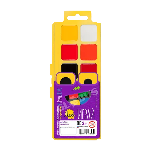 Акварель Лео Играй медовая 12цв LPW-0112 БЦ