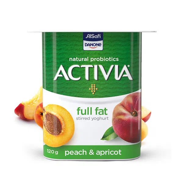 ACTIVIA YOGURT PEACH&APRCT120G - PEACH AND APRICOT SPOONABLE YOGURT
