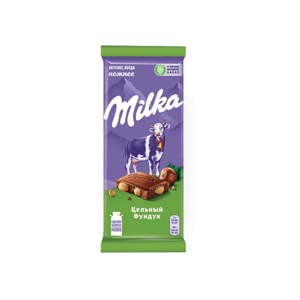 Шоколад Milka мол. с лесн.орехом 80г KraftFoods