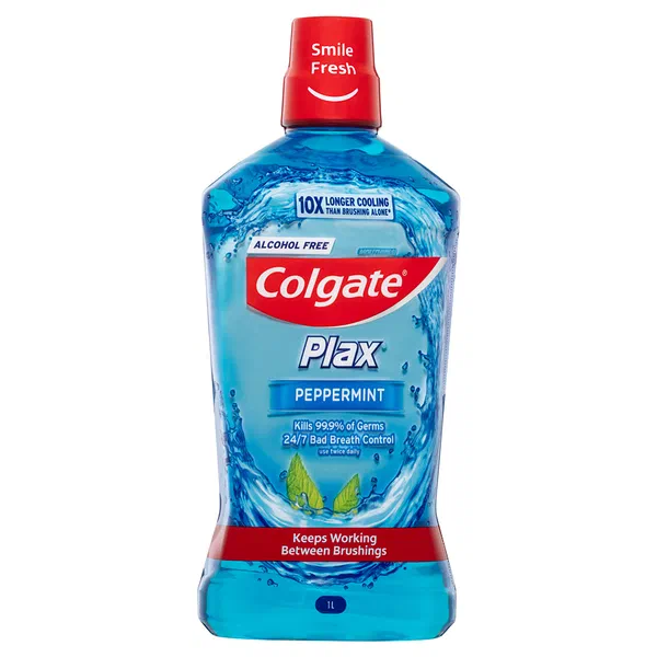 COLGATE PLAX PEPPERMINT FRESH TRAVEL SIZE MOUTHWASH 100ML
