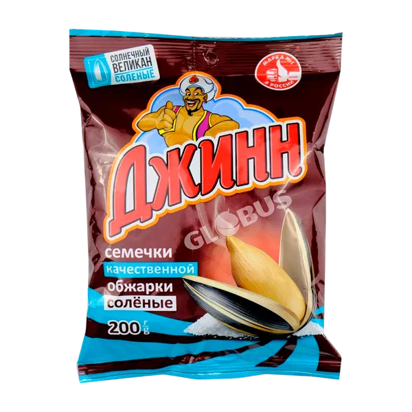 Семечки Джинн Великан жар неоч. солён. 200г п/п Россия 15