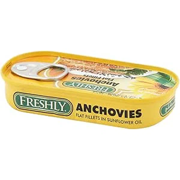 FRESHLY FLAT FILLETS OF ANCHOVIES IN PURE OIL 50G