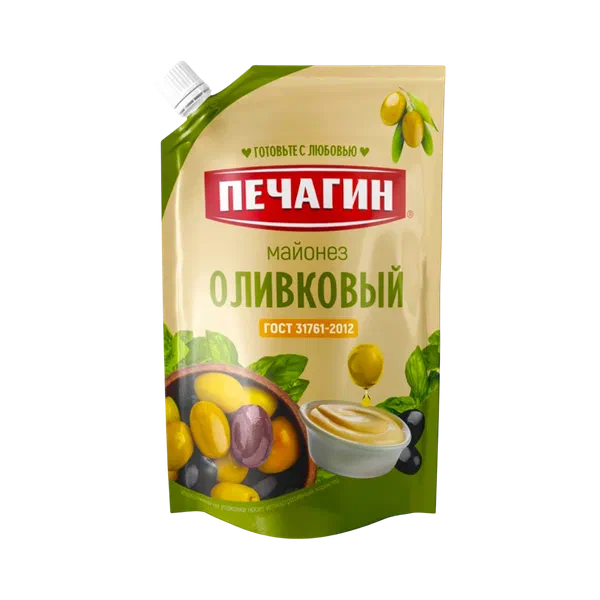 Майонез Печагин оливковый 67% 400мл д/п