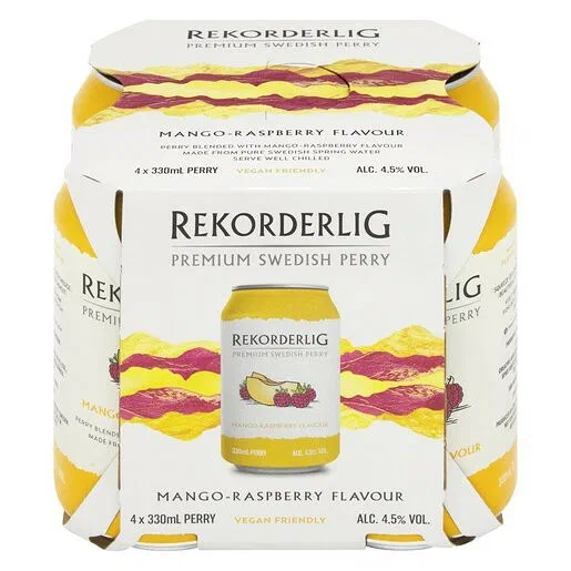 Rekorderlig Mango Raspberry Cooler 330ml 4 Pack