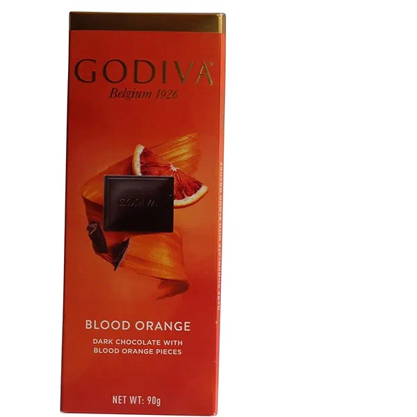 GODIVA BLOOD ORANGE DC 90G - BLOOD ORANGE DARK CHOCOLATE TABLET