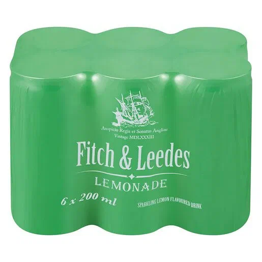 Fitch & Leedes Lemonade Can 200ml 6 Pack