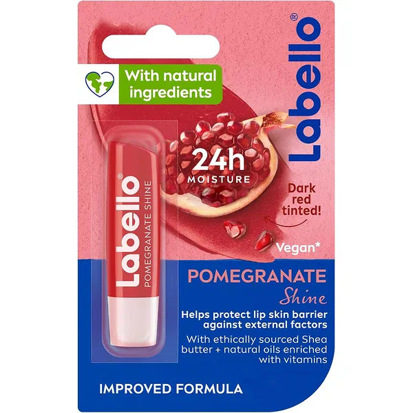 LABELLO POMEGRANATE FRUIT SHINE MOISTURIZING LIP BALM 4.8G