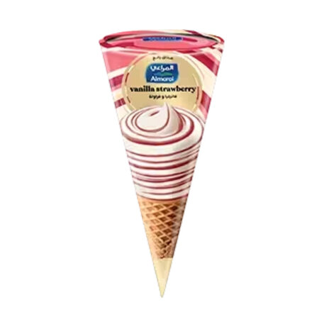 Almarai Ice Cream Cone Vanilla Strawberry 120Ml