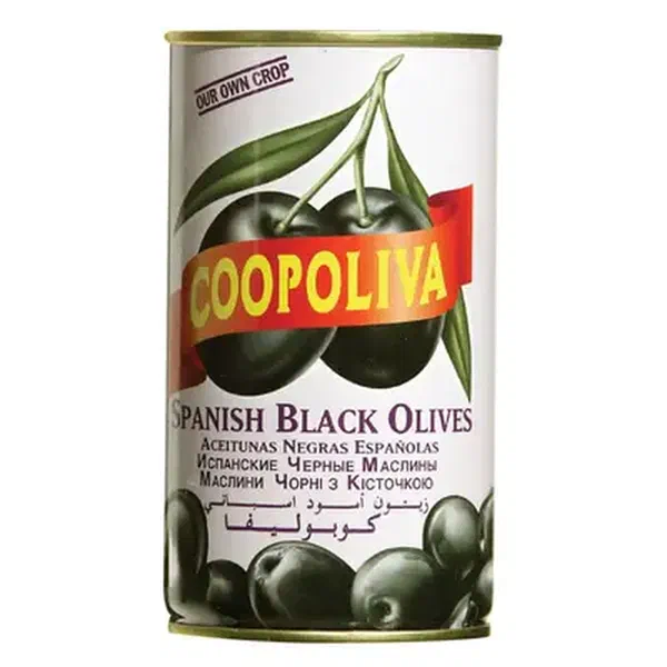COOPOLIVA BLACK HOJIBLANCA OLIVES EASY-OPEN CAN 200G
