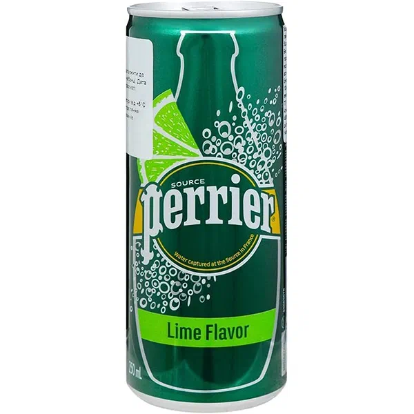 MAISON PERRIER LIME FLAVORED SPARKLING NATURAL MINERAL WATER 250ML CAN