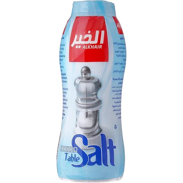 AL KHAIR IODIZED TABLE SALT FINE HIGH-PURITY CRYSTALS 700G
