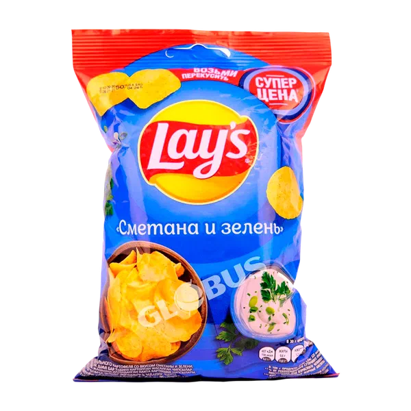 Lay's каймак/жашылча чипсылары 70г
