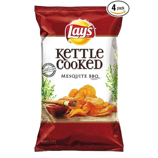 FRITO-LAY KETTLE COOKED BARBECUE FLAVORED POTATO CHIPS 184G