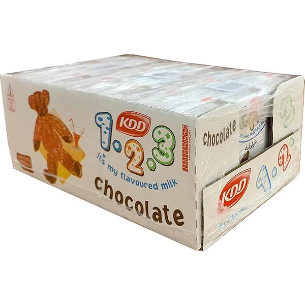 KDD 123 CHOCOLATE FLAVORED LONG LIFE MILK 6X125ML
