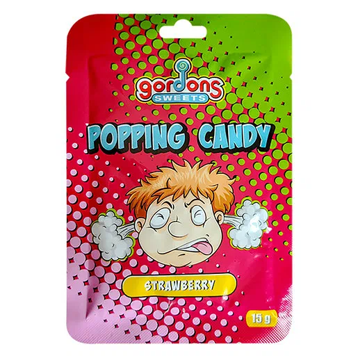 Gordons Sweets Strawberry Popping Candy 15g