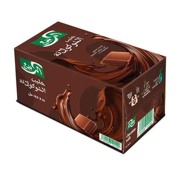 AL-RABIE CHOCOLATE FLAVORED LONG LIFE MILK 18X185ML