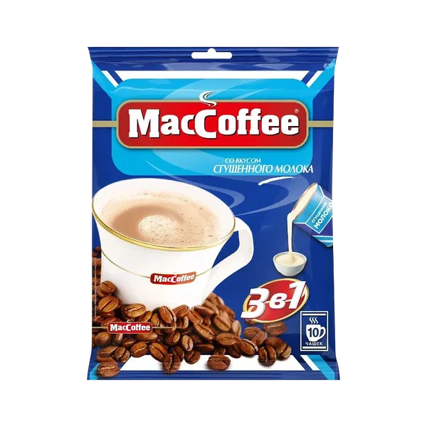Кофе MacCoffee 3в1 сгущ. мол. пак 10*20г м/у