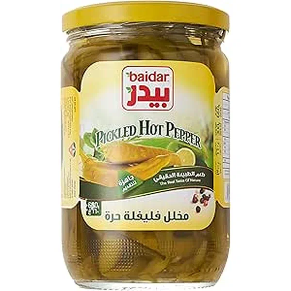 BAIDAR PICKLED GREEN CHILI PEPPERS ZESTY AND SPICY 600G