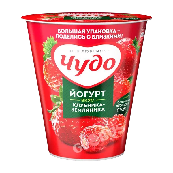Йогурт Чудо вязкий клубн/земл 2,0% 290г стак.Бишкексут