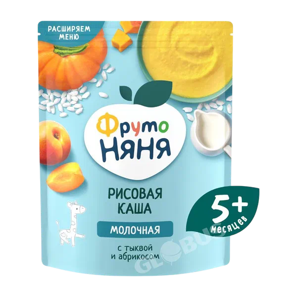 Каша дет. Фруто Няня мол. с фрукт. рис/тыква/абр с 4мес. 190г GL