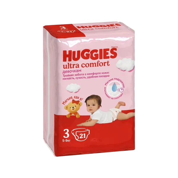 Подгузники детск Huggies UC 3 д/дев 21шт