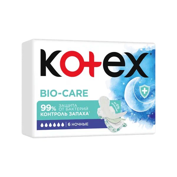 Kotex Bio Care Night гиг Төшөмөлөрү 6д